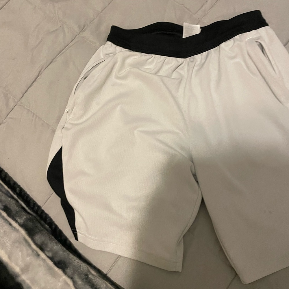 Adidas Men's Athletic Shorts in White and Black - Picture 4 of 4